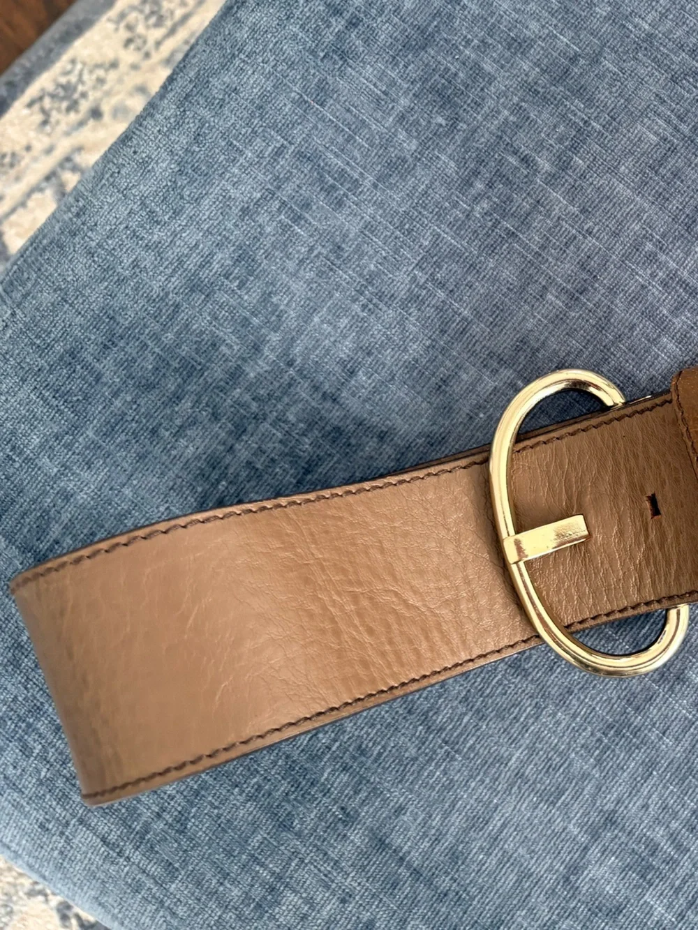 Banana Republic Taupe Brown Leather Belt Size S Made in Italy